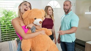 Step Sisters Compete For Stepbro's Huge Cock