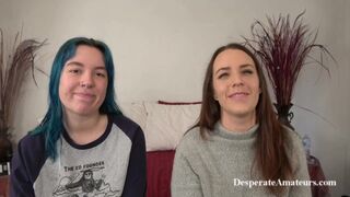 Casting Desperate Amateurs Alisha Olivia and Milo Getting their tight pussies pounded