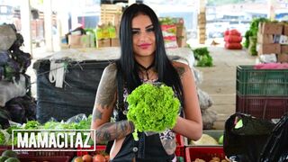 CARNE DEL MERCADO - Tattooed Babe Melina Zapata Picked Up For Rough Sex
