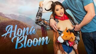 Exxxtra Small - Tiny Asian Cowgirl Alona Bloom Rides Muscular Boyfriend's Big Dick Like A Pro