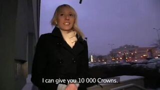 PublicAgent Blonde Laura's ass gets covered in my cum