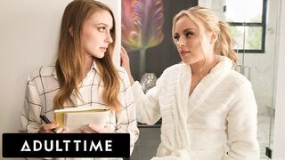 ADULT TIME - Blonde Cutie Anna Claire Clouds Orgasms With The Help Of Laney Grey!